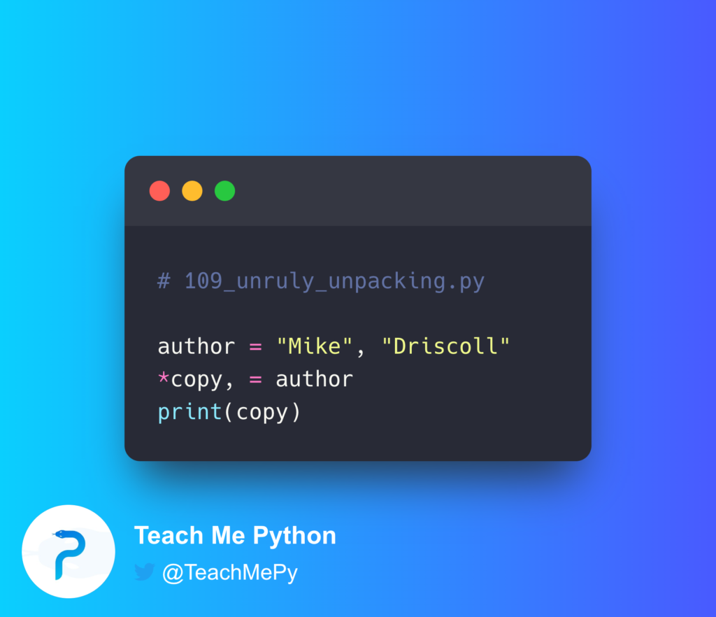 - Teach Me Python