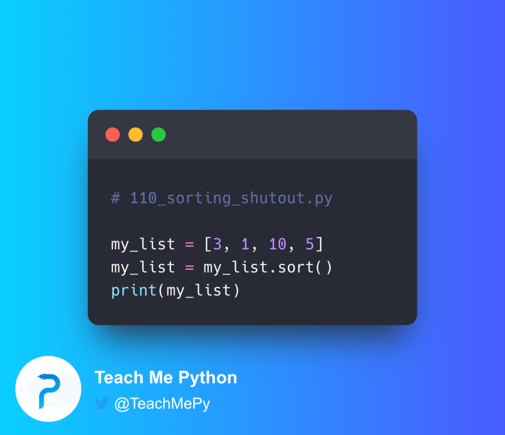 - Teach Me Python