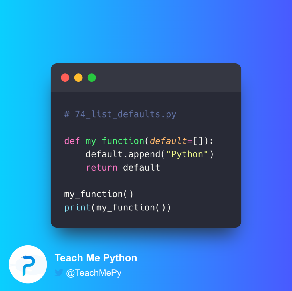 - Teach Me Python
