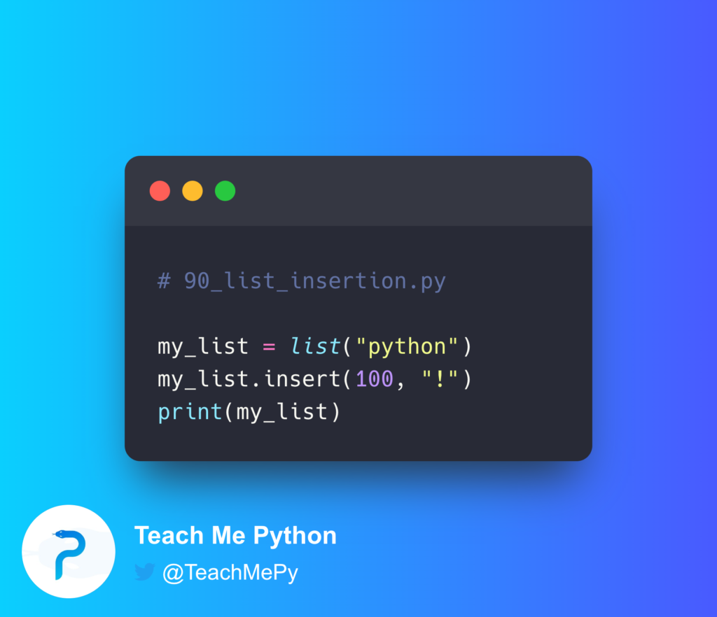 - Teach Me Python